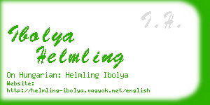 ibolya helmling business card